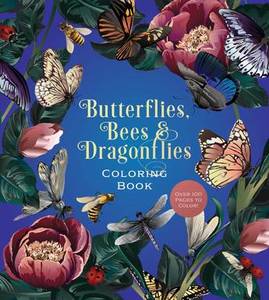 Sticker Colouring: Butterflies, Bees & Dragonflies Coloring Book - Chartwell Colouring Books