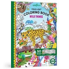 eeBoo Fold-Out Coloring Book - Wild Things