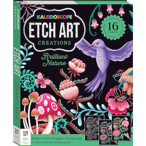 Sticker Colouring: Kaleidoscope: Etch Art Creations - Brilliant Nature
