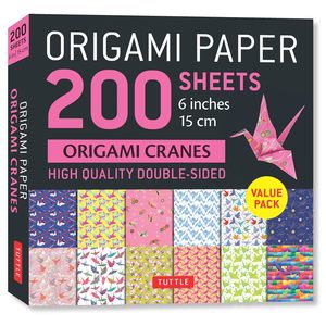 Origami: Origami Paper 200 sheets Origami Cranes 6" (15 cm): Tuttle Origami Paper