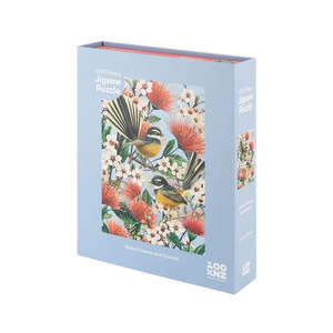 Native Flowers & Chatty Fantails 1000pc Jigsaw Puzzle