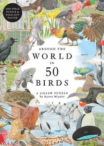 Jigsaws Adult: Around the World in 50 Birds - Ryuto Miyake 1000pc