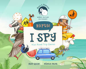 Maori: Rapua! I-Spy Kiwi Road Trip Games - Kuwi & Friends dual language