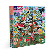 eeBoo - French Medieval Songbirds 1000pc Jigsaw Puzzle