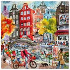 eeBoo - Artists in Amsterdam 1000pc Jigsaw Puzzle