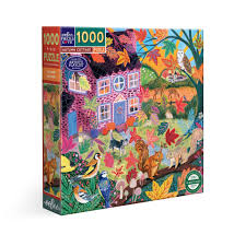 eeBoo - Autumn Cottage 1000pc Jigsaw Puzzle