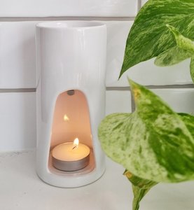 Eddie Lu Home Fragrances: Eddie & Lu Wax Melt Burner - White Gloss
