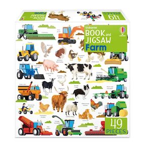 Jigsaws Children: Usborne Book & Jigsaw - Farm 49pc