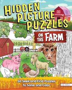 Sticker Colouring: Hidden Picture Puzzles on the Farm