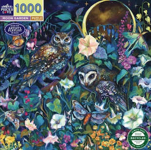 Jigsaws Adult: eeBoo - Moon Garden 1000pc Jigsaw Puzzle