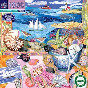 Eeboo - Seashells By The Shore 1000pc Jigsaw Puzzle