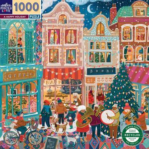 Jigsaws Adult: eeBoo - Holiday Square 1000pc Jigsaw Puzzle