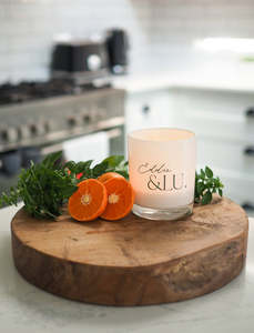 Eddie Lu Home Fragrances: Eddie & Lu Mandarin & Basil Coconut Wax Candle Large