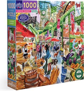 eeBoo - London Market 1000pc Jigsaw Puzzle