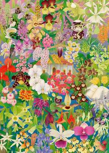 Jigsaws Adult: Around the World in 50 Orchids - Kew Royal Botanic Gardens, Whooli Chen 1000pc