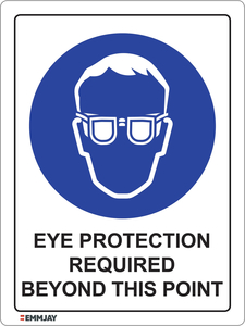 Products: Eye Protection Required Beyond This Point Sign 0330 - Emmjay