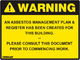 EGL 1478 Warning - Asbestos Management Plan Sign - Emmjay