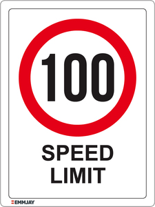 Products: 100km Speed Limit Sign 1009 - Emmjay