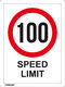100km Speed Limit Sign 1009 - Emmjay