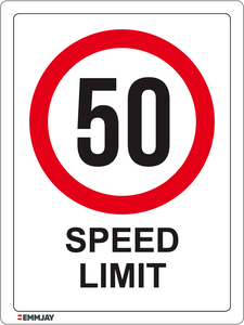 50km Speed Limit Sign 1008 - Emmjay