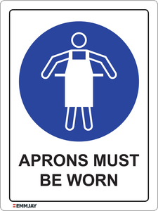 Aprons Must Be Worn Sign 0317 - Emmjay