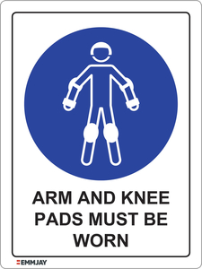 Products: Arm and Knee Pads Must Be Worn Sign 0318 - Emmjay