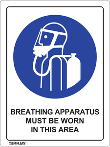 Breathing Apparatus Must Be Worn In This Area Sign 0321 - Emmjay