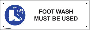 Products: Foot Wash Must Be Used Sign 0304 - Emmjay