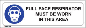 Products: Full Face Respirator Must Be Worn in This Area Sign 0305 - Emmjay