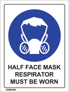 Products: Half Face Mask Respirator Must Be Worn Sign 0339 - Emmjay