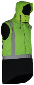 Products: Oilskin D/N Sleeveless Vest with Hood Yellow/Brown Empyre Workwear Packaging & Hygiene