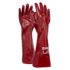 Products: Esko Red Shield Gauntlet 45cm Pack of 12 Pairs Empyre Workwear Packaging & Hygiene