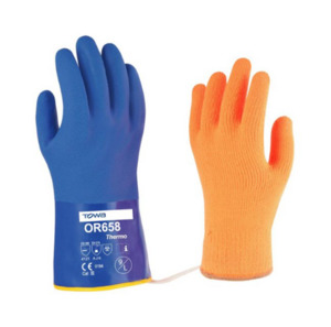 Esko Towa Blue Thermal PVC Gloves Pack of 6 Pairs Empyre Workwear Packaging & Hygiene