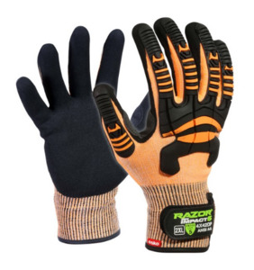 Esko Razor Impact 5 Glove, Orange, Pack of 12 Pairs Empyre Workwear Packaging & Hygiene