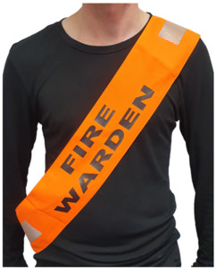 Hi-Vis Fire Warden Sash with Velcro Empyre Workwear Packaging & Hygiene