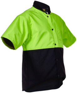 Oilskin D/O Short Sleeve Vest Yellow/Brown Empyre Workwear Packaging & Hygiene