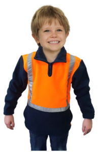 Children’s Hi-Vis Polar Fleece Orange/Navy Empyre Workwear Packaging & Hygiene