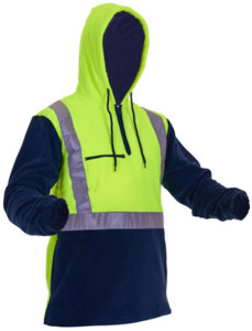 Products: Hi-Vis D/N Polar Fleece 1/2 Zip Hoodie Yellow/Navy Empyre Workwear Packaging & Hygiene