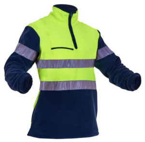 Products: Hi-Vis D/N Hoop Tape Polar Fleece 1/2 Zip Tunic Yellow/Navy Empyre Workwear Packaging & Hygiene