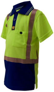 Products: Taped Microfibre Polo Children’s Yellow/Navy Empyre Workwear Packaging & Hygiene