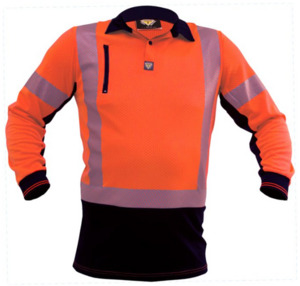 Products: D/N L/S Microvent® Premium Polo Men’s Orange/Black Empyre Agri Essentials