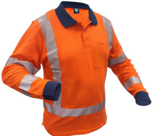 TTMC X-Back L/S 100% Cotton Mesh Polo Empyre Workwear Packaging & Hygiene