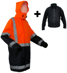 StormPro® D/N Fleece Lined Jacket Combo Orange/Navy Empyre Workwear Packaging & Hygiene
