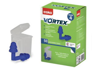 Products: Esko Vortex Earplugs Blue Uncorded Reusable Empyre Agri Essentials