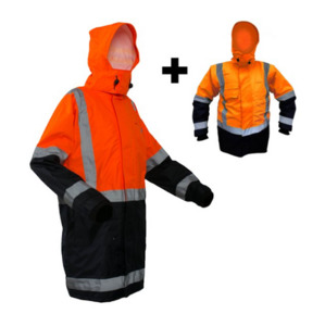 StormPro® D/N 5 in 1 Jacket Combo Orange/Navy Empyre Workwear Packaging & Hygiene