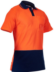 Products: D/O S/S Cotton Backed Polo Orange/Navy Empyre Agri Essentials