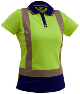 D/N S/S Microfibre Polo Women’s Yellow/Navy Empyre Workwear Packaging & Hygiene