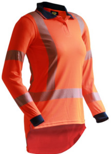 TTMC L/S Segmented Tape Microfibre Polo Women’s Empyre Workwear Packaging & Hygiene