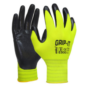 Products: Esko Grip-It Hi-Vis Nitrile Gloves Pack of 12 Pairs Empyre Workwear Packaging & Hygiene