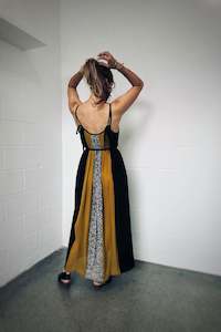 Forget Me Not Panelled pleated strap dress